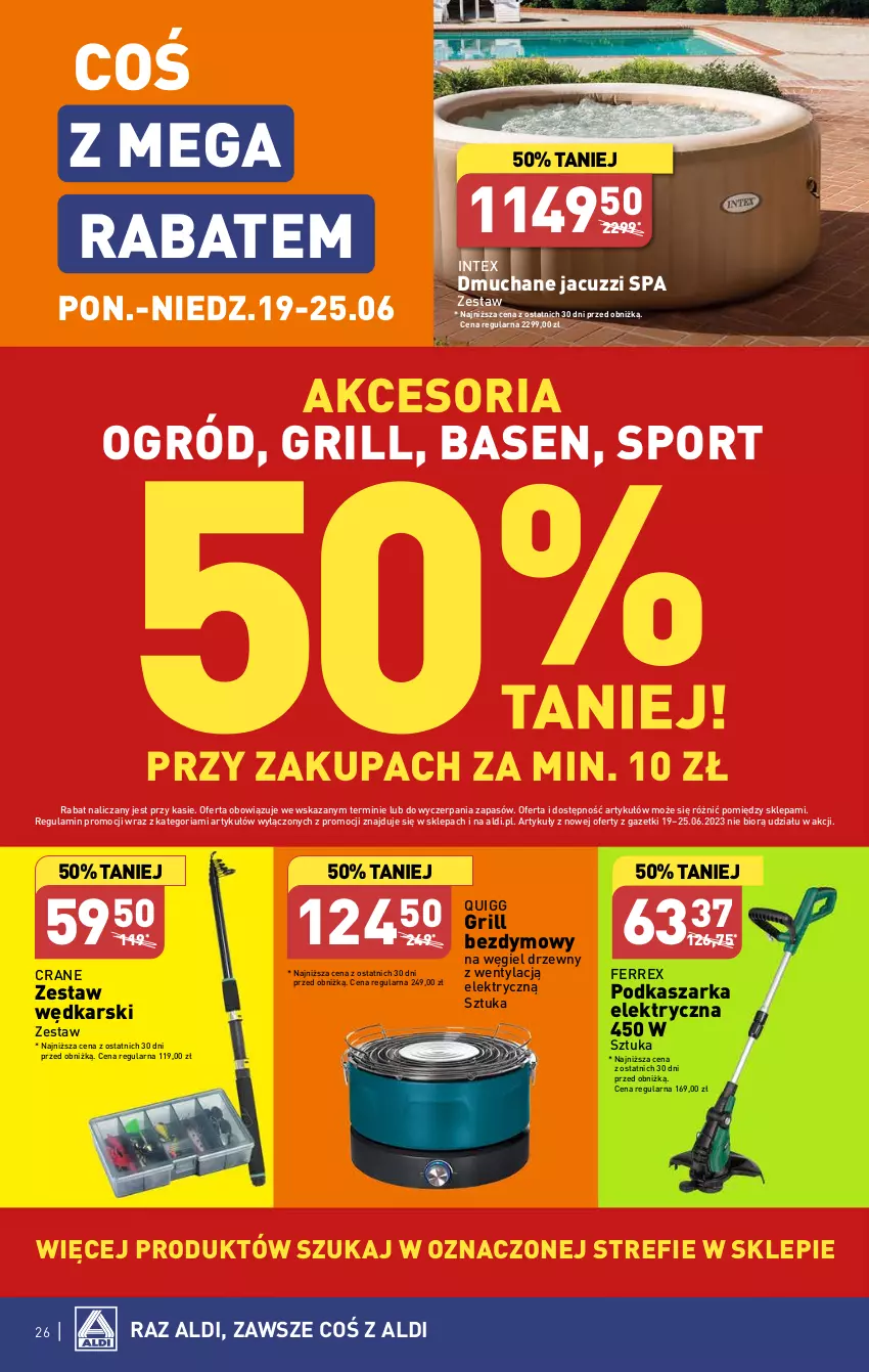 Gazetka promocyjna Aldi - Pełen katalog od 19.06 - ważna 19.06 do 25.06.2023 - strona 26 - produkty: Grill, Kasza, Ogród, Por, Sport, Węgiel drzewny