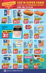 Gazetka promocyjna Aldi - Pełen katalog od 19.06 - Gazetka - ważna od 25.06 do 25.06.2023 - strona 6 - produkty: Kurczak, Polędwica, Top, Ser, Salami, Lody, Szynka, Serek, Pizza, Serek twarogowy, Burger, Morliny, Hochland, Dan Cake, Krewetki, Fanta, Chleb, Haribo, Almette, Mięso, Fa