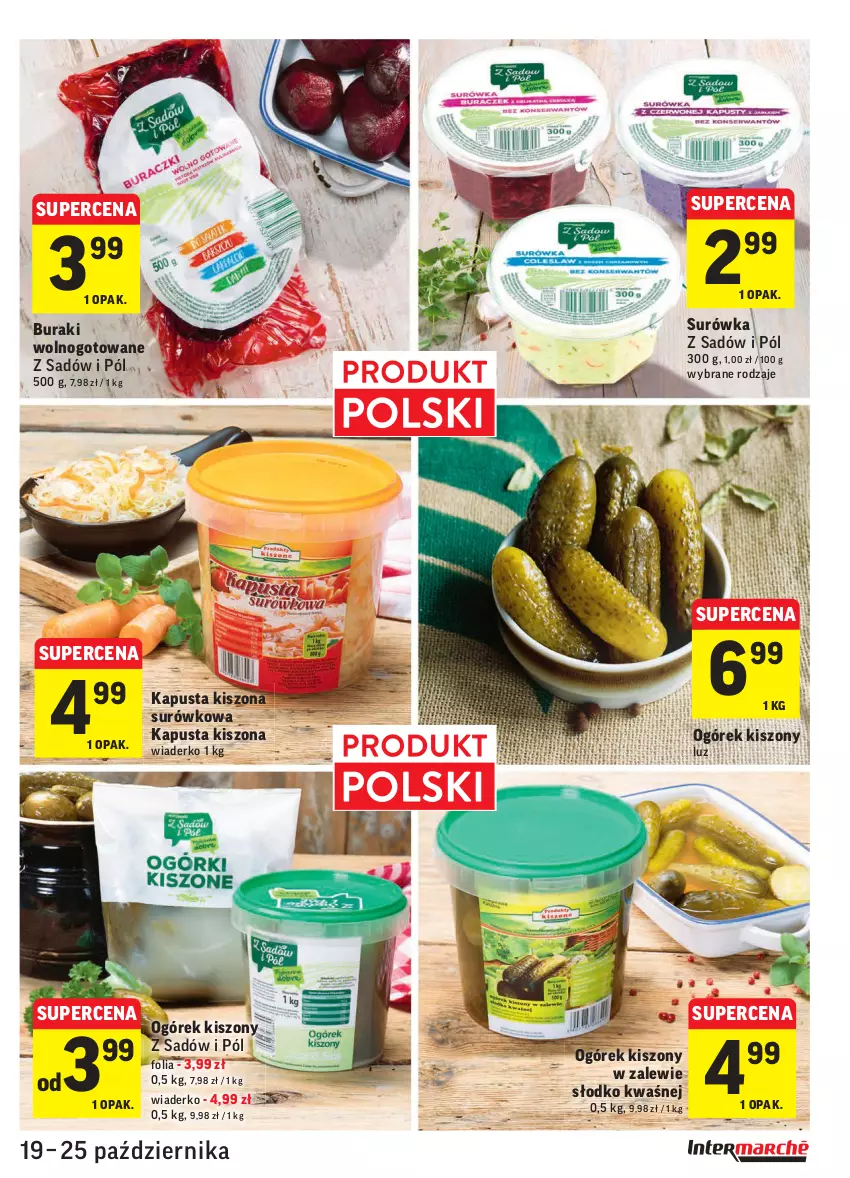 Gazetka promocyjna Intermarche - Gazetka promocyjna - ważna 19.10 do 25.10.2021 - strona 9 - produkty: Buraki, Ogórek, Surówka