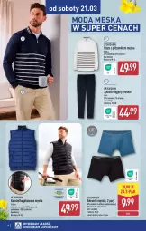 Gazetka promocyjna Aldi - Artykuły przemysłowe i tekstylia - Gazetka - ważna od 21.03 do 21.03.2026 - strona 12 - produkty: Ser, Kamizelka, Wełna, Moda, Spodnie, Bluza, Bokserki, Fa