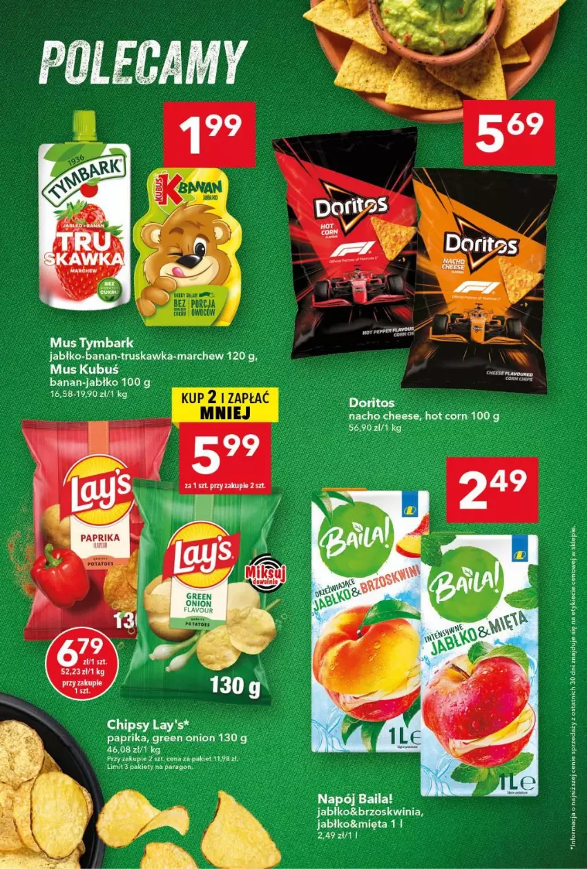 Gazetka promocyjna Lewiatan - Gazetka ogólnopolska - ważna 27.07 do 02.08.2026 - strona 7 - produkty: Chipsy, Fa, Kubuś, Mięta, Mus, Napój, Tymbark