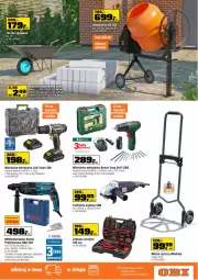 Gazetka promocyjna Obi - Gazetka OBI - Gazetka - ważna od 17.08 do 17.08.2021 - strona 15 - produkty: Ser, Isla, Wiertarka, Walizka, Szlifierka kątowa, Warka, Tarka, Lion, Wkręt, Młot, Młotowiertarka, Wózek, Wkrętarka, Szlifierka, Bosch, Zestaw narzędzi, Dźwig, Akumulator