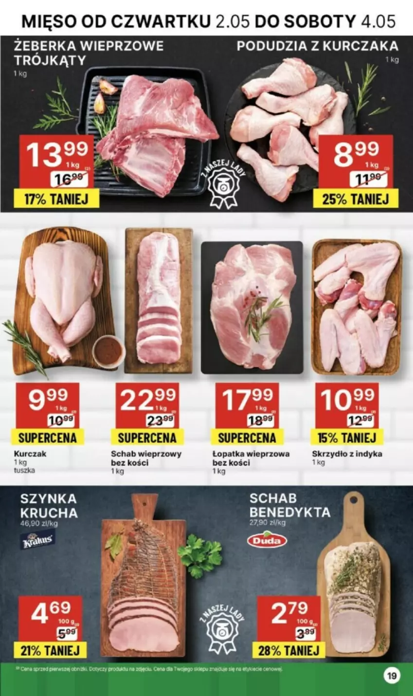 Gazetka promocyjna Delikatesy Centrum - ważna 02.05 do 08.05.2024 - strona 11 - produkty: Kurczak, Mięso, Schab wieprzowy, Szynka, Tusz