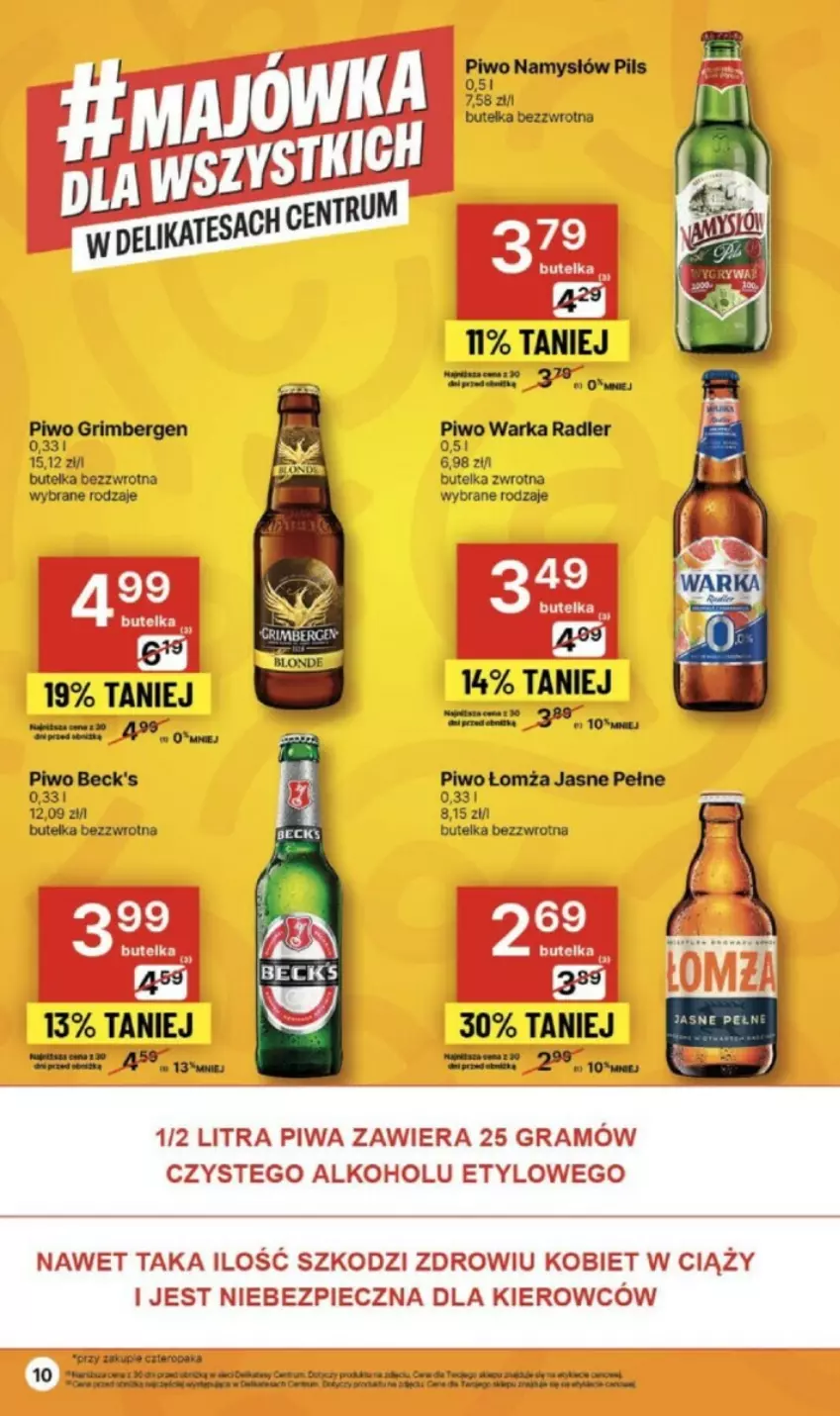 Gazetka promocyjna Delikatesy Centrum - ważna 02.05 do 08.05.2024 - strona 2 - produkty: Piwo, Radler, Warka