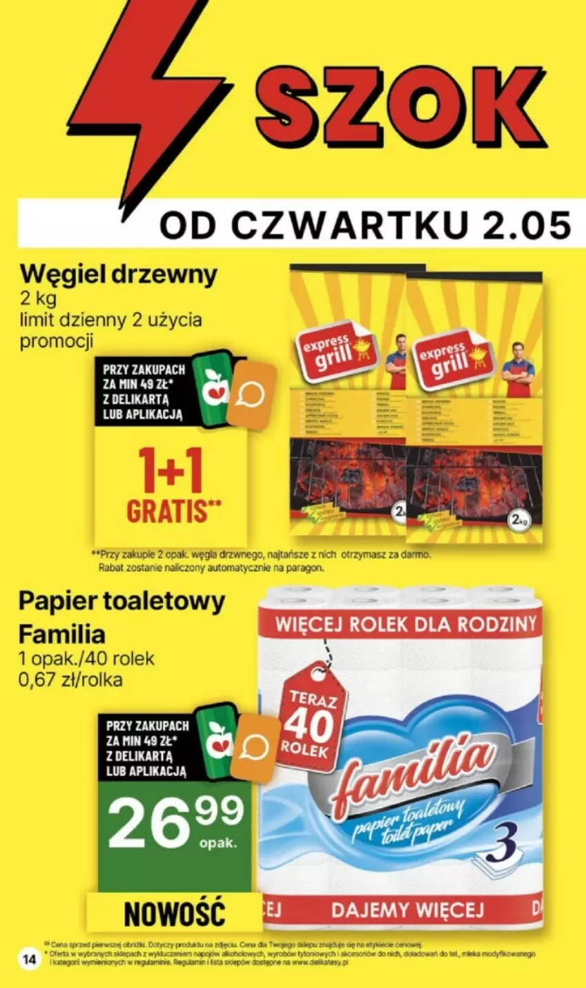 Gazetka promocyjna Delikatesy Centrum - ważna 02.05 do 08.05.2024 - strona 6 - produkty: Fa, Papier, Węgiel drzewny