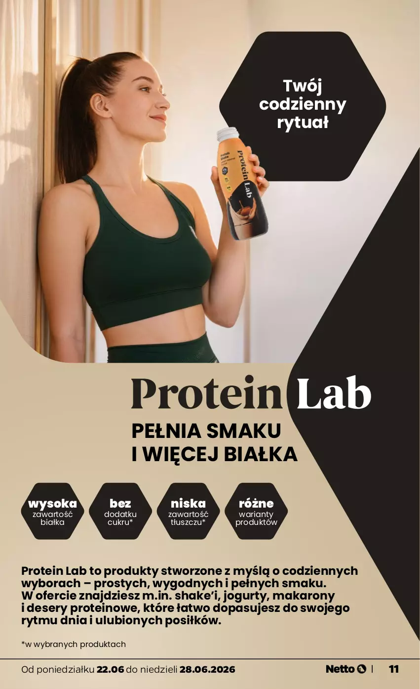 Gazetka promocyjna Netto - Od Poniedziałku - ważna 22.06 do 28.06.2026 - strona 11 - produkty: Deser, Jogurt, Makaron, Ser, Sok