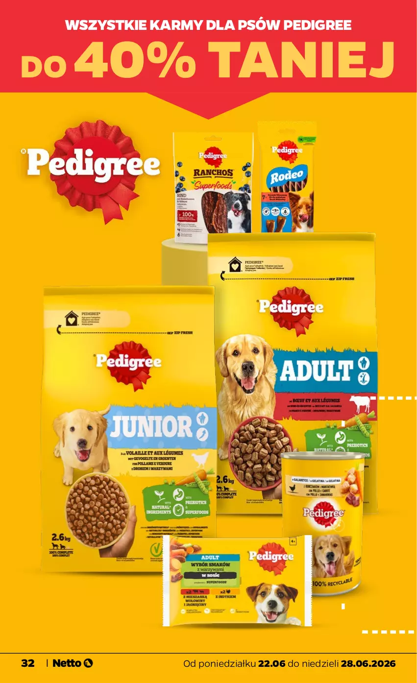Gazetka promocyjna Netto - Od Poniedziałku - ważna 22.06 do 28.06.2026 - strona 32 - produkty: Pedigree