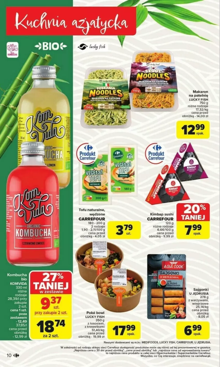 Gazetka promocyjna Carrefour - ważna 27.01 do 01.02.2025 - strona 2 - produkty: Makaron, Sajgonki, Sos, Sushi, Tofu, Warzywa