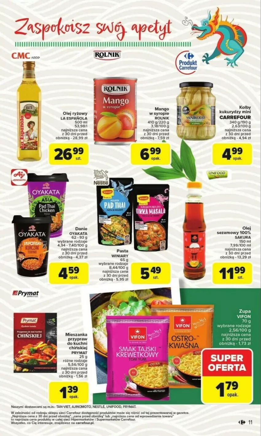 Gazetka promocyjna Carrefour - ważna 27.01 do 01.02.2025 - strona 3 - produkty: Mango, Olej, Olej ryżowy, Prymat, Rolnik, Ryż, Sezam, Syrop, Winiary