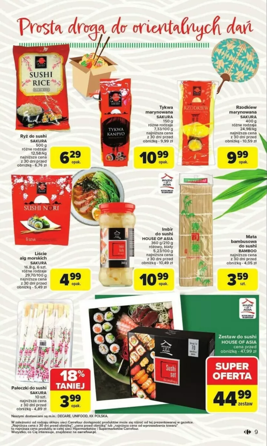 Gazetka promocyjna Carrefour - ważna 27.01 do 01.02.2025 - strona 48 - produkty: House of Asia, Imbir, LG, Ryż, Sushi, Zestaw do sushi