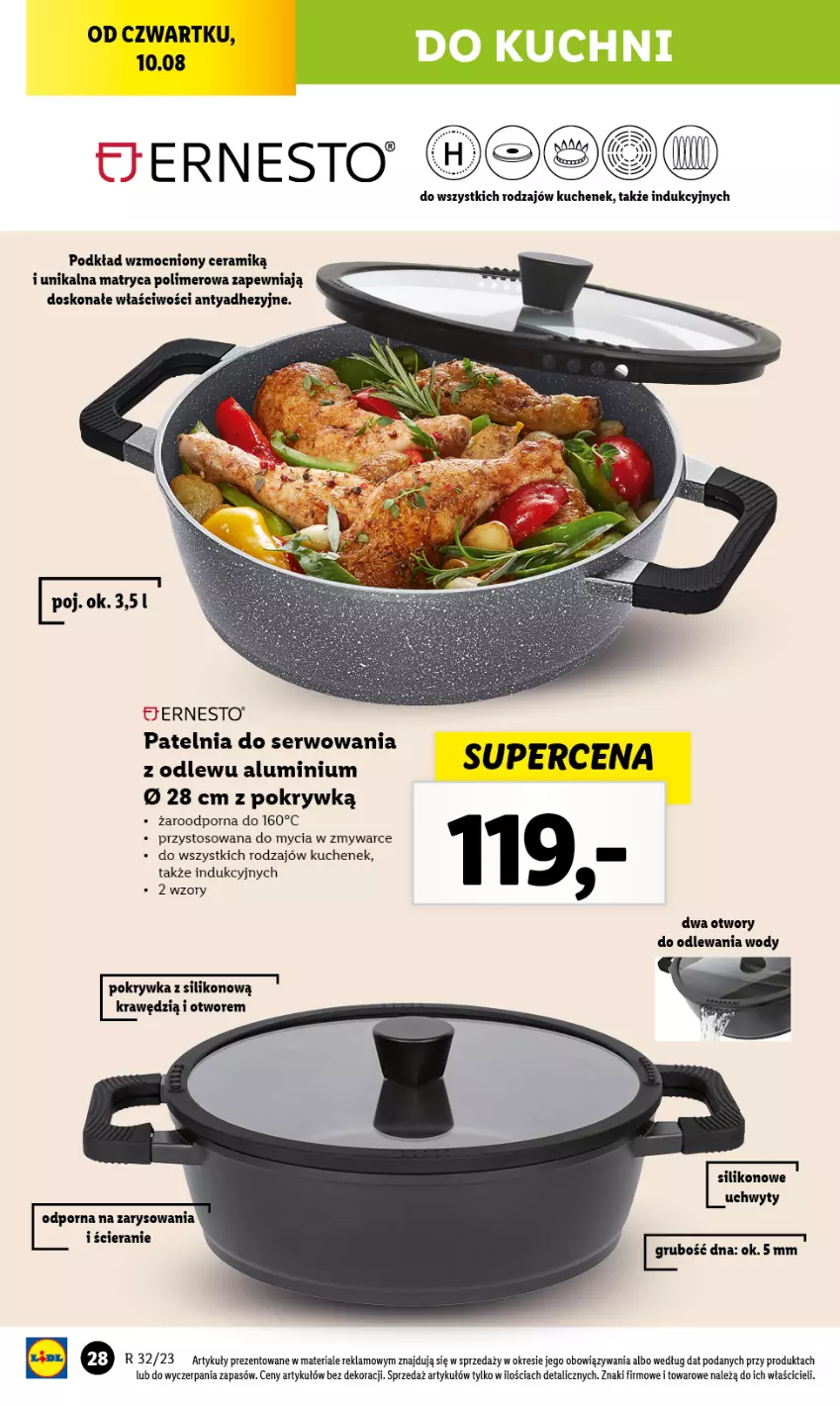 Gazetka promocyjna Lidl - GAZETKA - ważna 07.08 do 12.08.2023 - strona 30 - produkty: Patelnia, Podkład, Por, Ser, Uchwyty