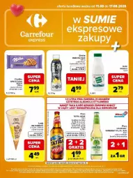 Gazetka promocyjna Carrefour - Gazetka Express w SUMIE ekspresowe zakupy - Gazetka - ważna od 17.08 do 17.08.2026 - strona 2 - produkty: Piwa, Piwo, Piec, Ciastka, Por, Gra, BIC, Somersby, Sati, Tatra, Lody, Czekolada, Kefir, Milka