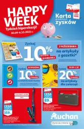 Gazetka promocyjna Auchan - Skarbonka #39 - Gazetka - ważna od 06.10 do 06.10.2021 - strona 1 - produkty: Odkurzacz, Top, Głośnik, Pojemnik, Sencor, Bosch
