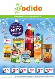 Gazetka promocyjna Odido - Plakat! - Gazetka - ważna od 16.12 do 16.12.2021 - strona 1 - produkty: Tchibo, Majonez, Sok, Ser, Masa krówkowa, Winiary, Kawa mielona, Kawa, Coca-Cola, Serek, Napój gazowany, Pudliszki, Napój, Almette, Groszek, Bakalland, Hortex, Fa