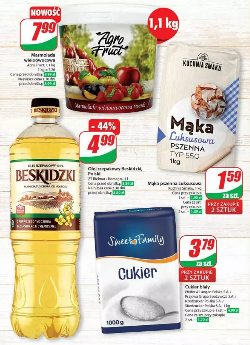 Gazetka promocyjna Dino - ważna 07.02 do 13.02.2024 - strona 13 - produkty: Beskidzki, Cukier, Gra, Kuchnia, Mąka, Mąka pszenna, Marmolada, Mola, Olej, Olej rzepakowy