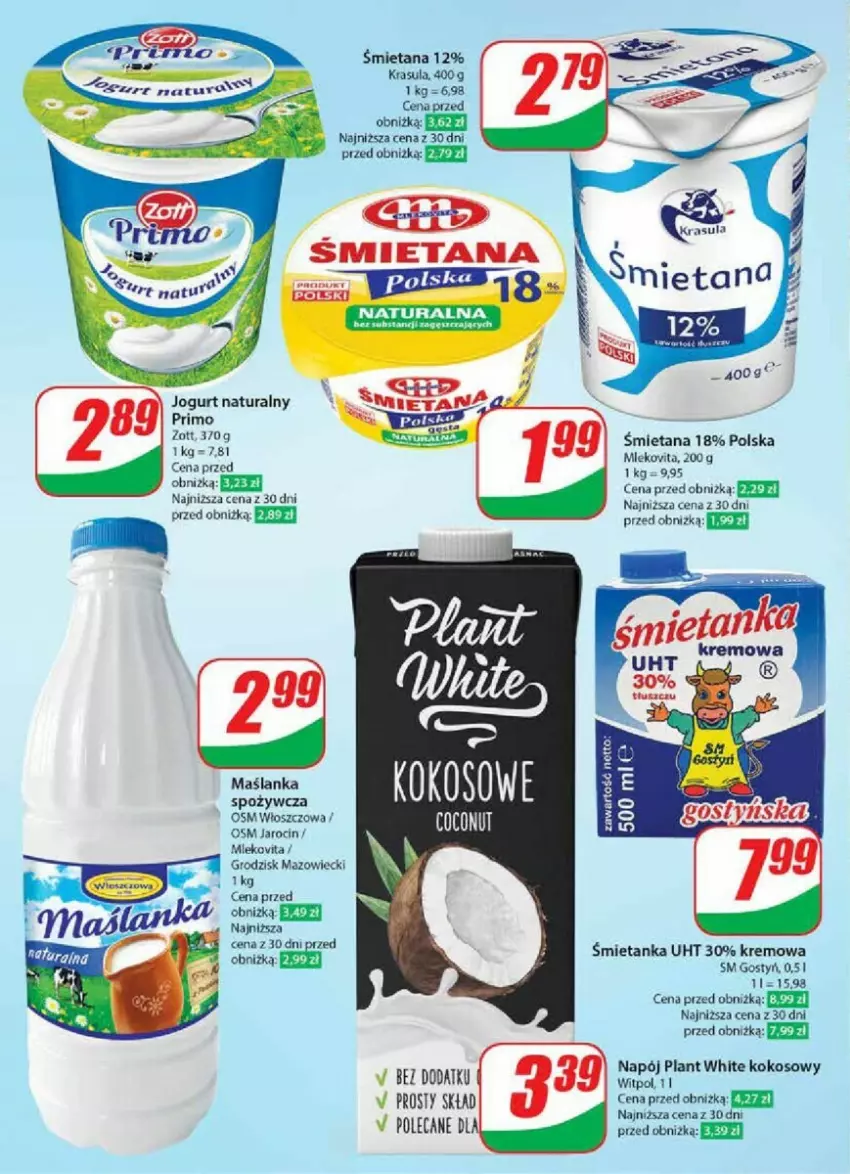 Gazetka promocyjna Dino - ważna 07.02 do 13.02.2024 - strona 32 - produkty: Jogurt, Jogurt naturalny, Kokos, Maślanka, Mleko, Mlekovita, Napój