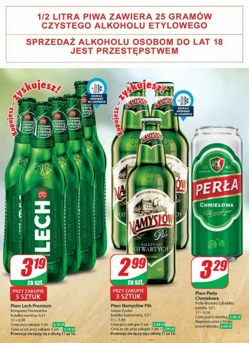 Gazetka promocyjna Dino - ważna 07.02 do 13.02.2024 - strona 41 - produkty: Lech Premium, Namysłów, Perła, Piwo