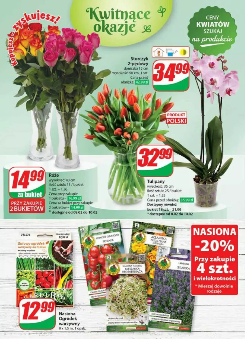 Gazetka promocyjna Dino - ważna 07.02 do 13.02.2024 - strona 54 - produkty: Bukiet, Sok, Tulipan