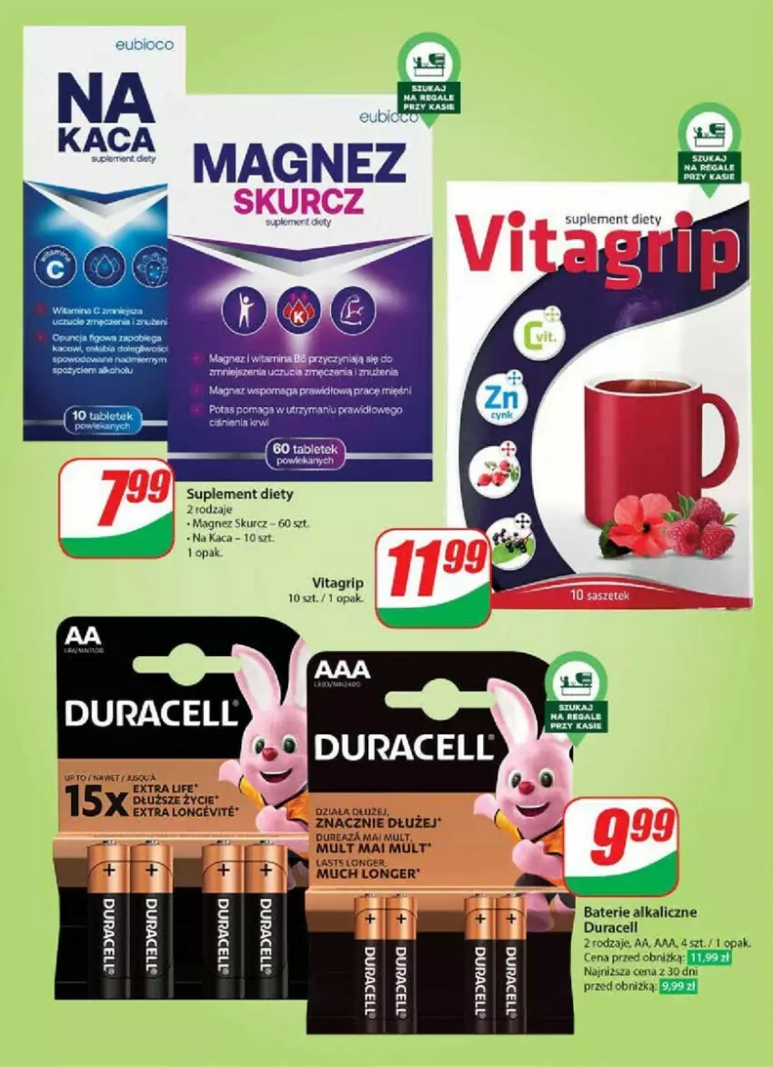Gazetka promocyjna Dino - ważna 07.02 do 13.02.2024 - strona 57 - produkty: Baterie alkaliczne, Duracell, Magnez, Suplement diety