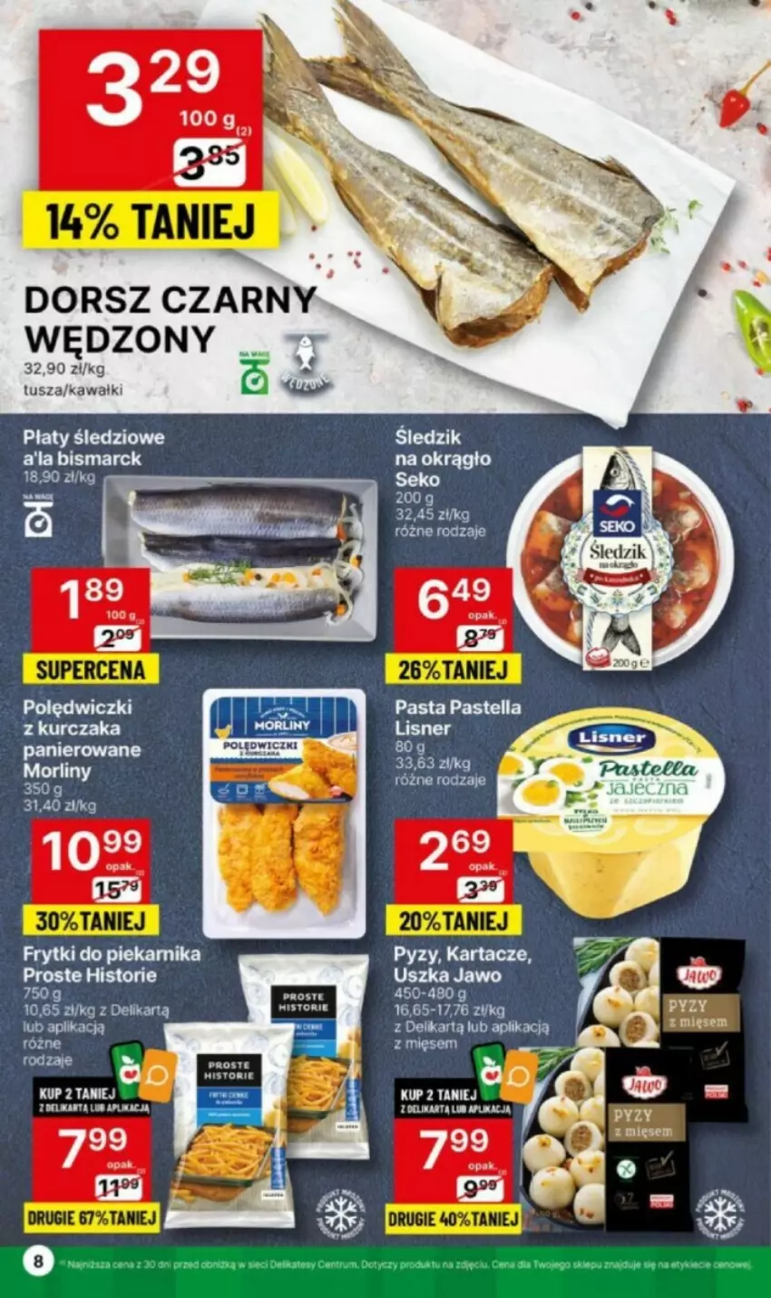 Gazetka promocyjna Delikatesy Centrum - ważna 29.01 do 04.02.2024 - strona 16 - produkty: Dorsz, Frytki, Kawa, Kurczak, Morliny, Piekarnik, Płaty śledziowe, Tusz