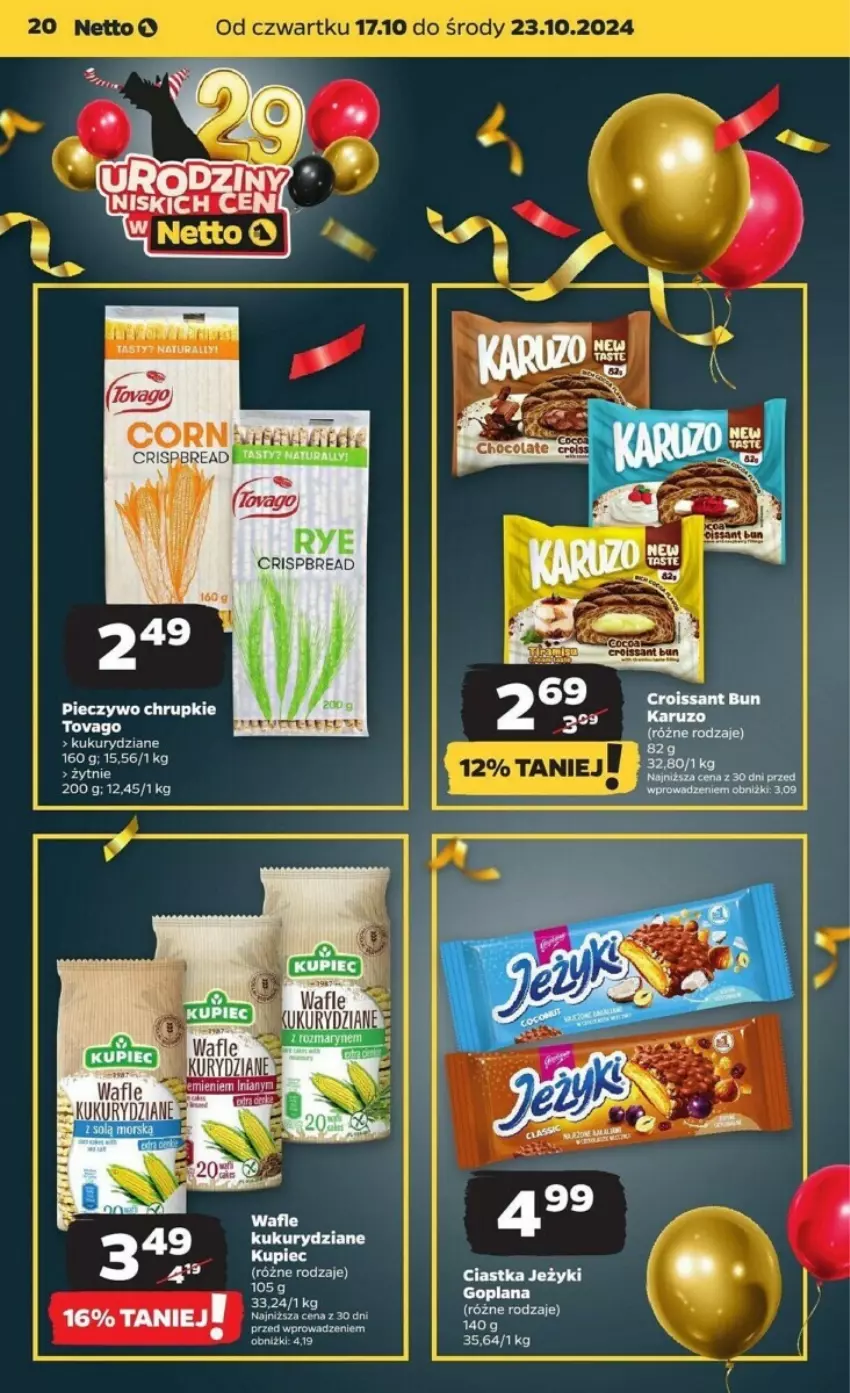 Gazetka promocyjna Netto - ważna 17.10 do 23.10.2024 - strona 13 - produkty: Chrupki, Fa, Goplana, LANA, Piec, Pieczywo, Pieczywo chrupkie, Wafle