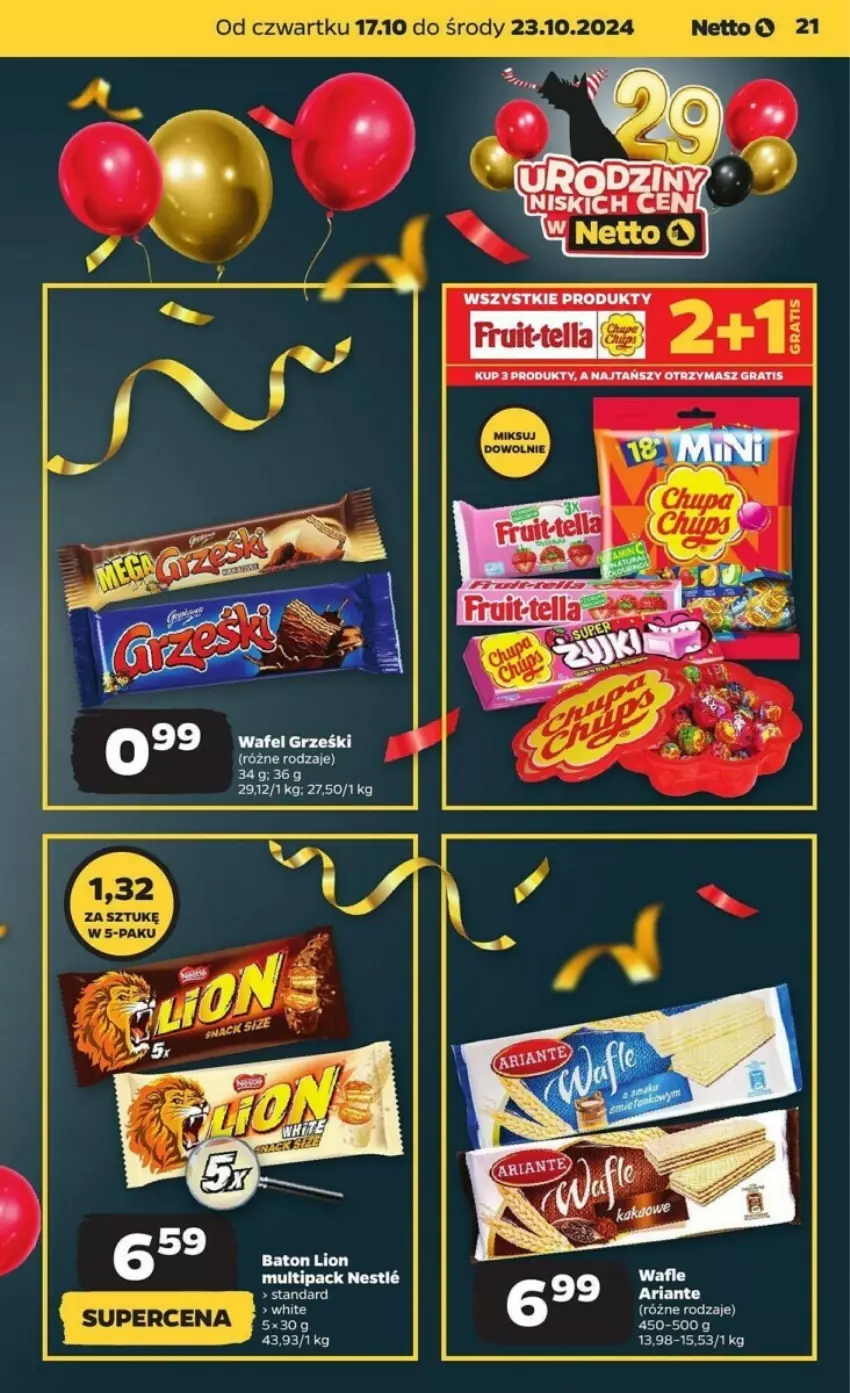 Gazetka promocyjna Netto - ważna 17.10 do 23.10.2024 - strona 14 - produkty: Baton, Fa, Gra, Lion, Wafle