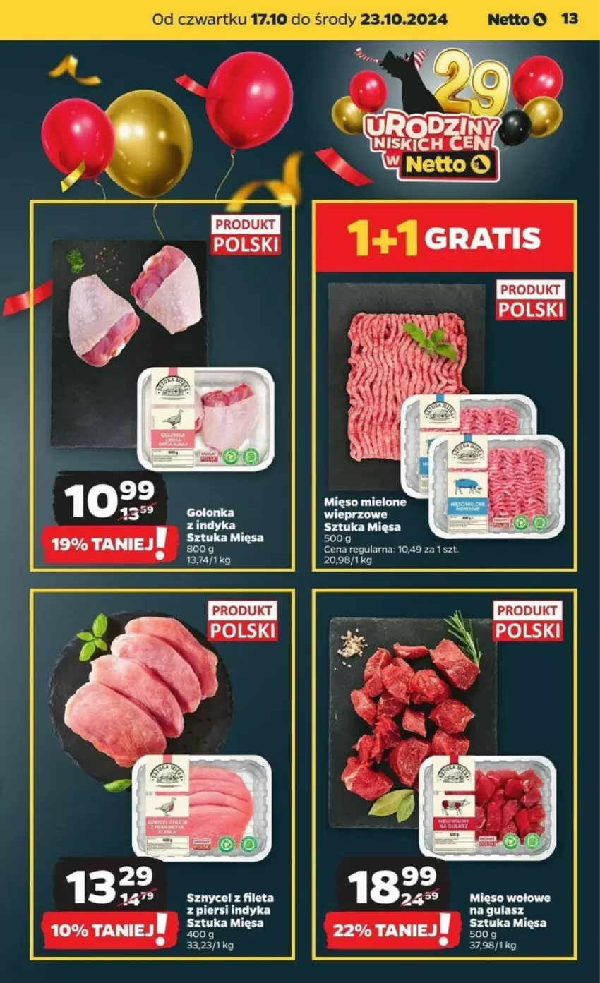 Gazetka promocyjna Netto - ważna 17.10 do 23.10.2024 - strona 5 - produkty: Golonka z indyka, Gra, Mięso, Mięso mielone