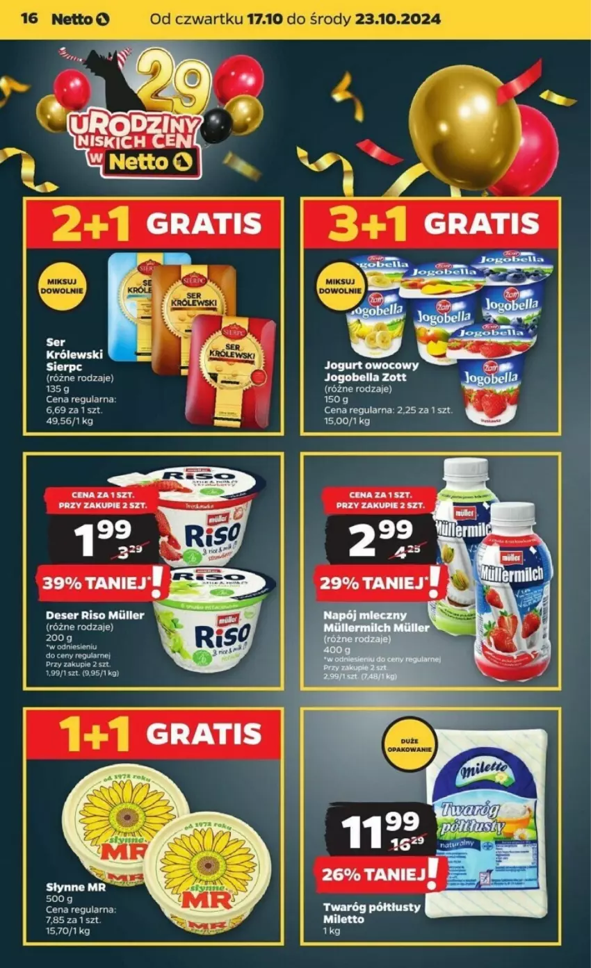 Gazetka promocyjna Netto - ważna 17.10 do 23.10.2024 - strona 8 - produkty: Deser, Jogurt, Królewski, Ser, Zott