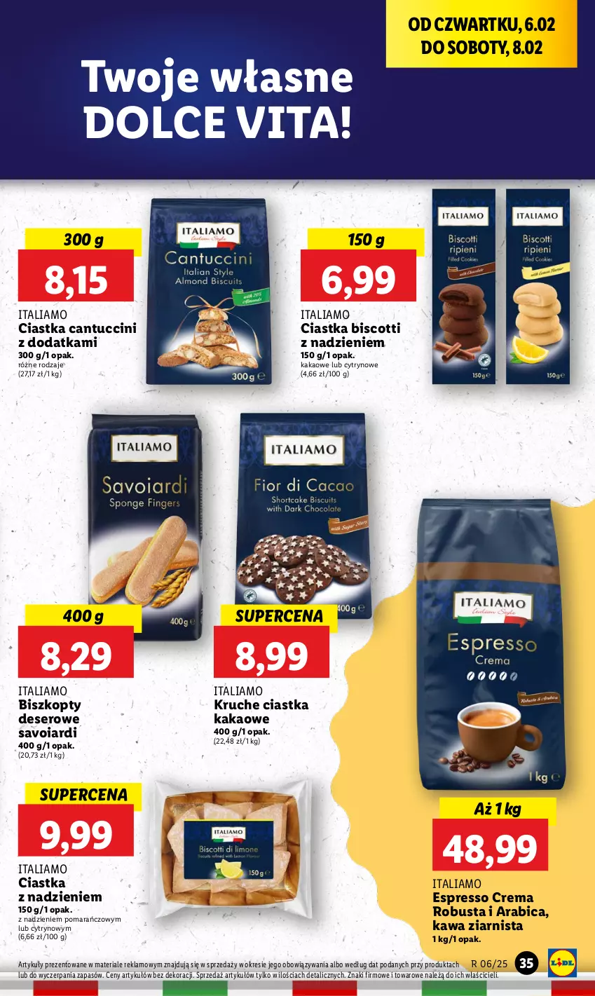 Gazetka promocyjna Lidl - GAZETKA - ważna 06.02 do 08.02.2025 - strona 39 - produkty: BIC, Biszkopty, Ciastka, Deser, Kakao, Kawa, Kawa ziarnista, Ser