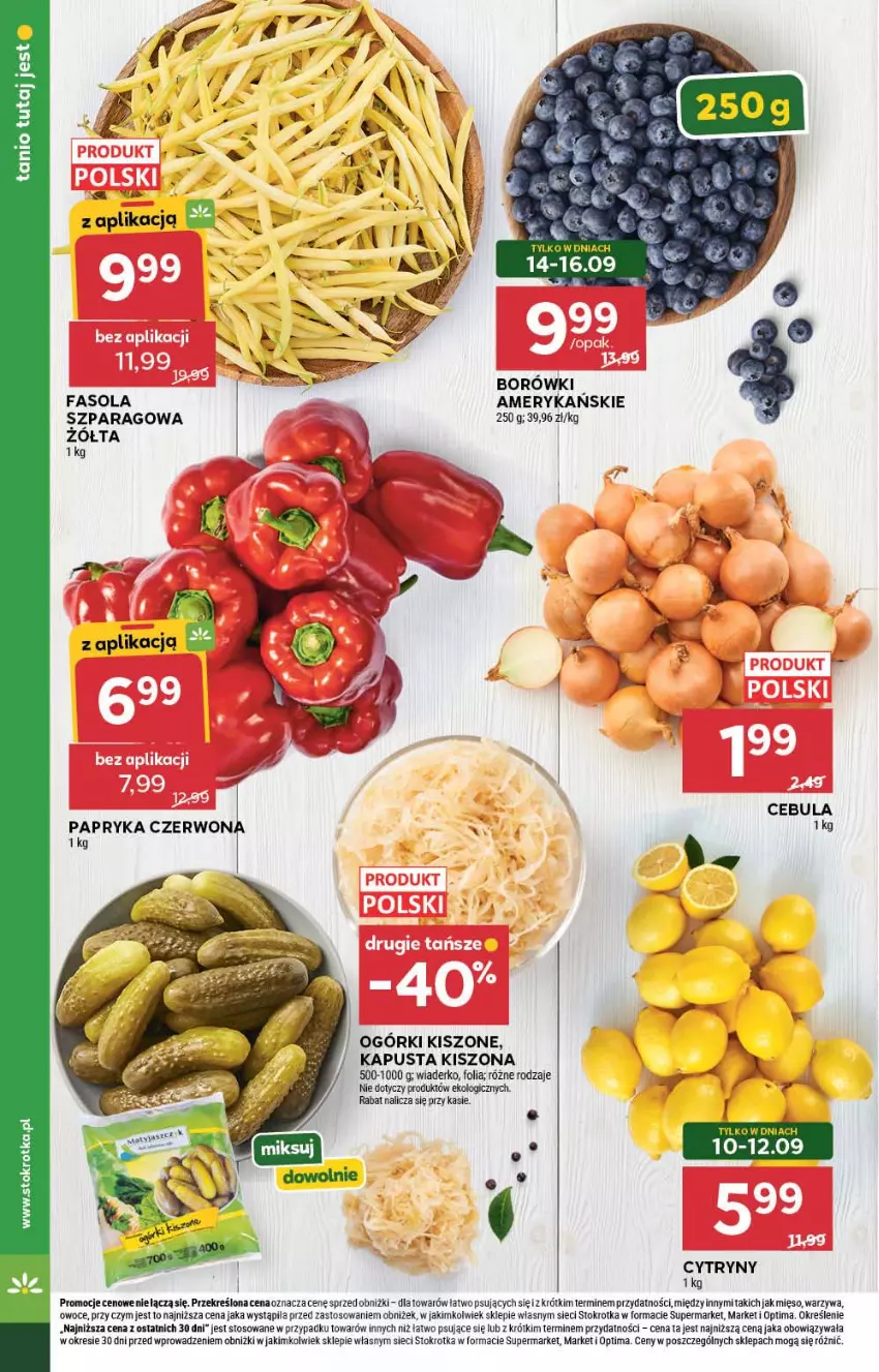 Gazetka promocyjna Stokrotka - Supermarket - ważna 10.09 do 16.09.2026 - strona 12 - produkty: Cebula, Cytryny, Fa, Fasola, Mięso, Młot, Optima, Owoce, Papryka, Warzywa