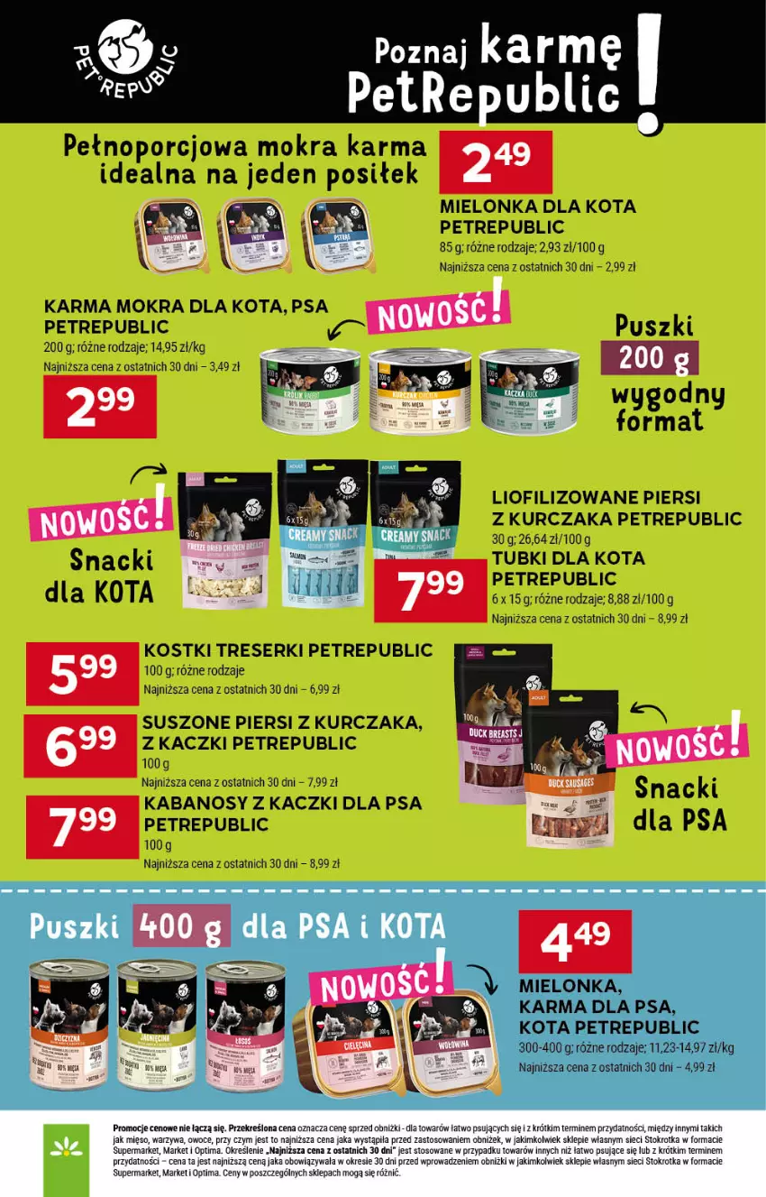 Gazetka promocyjna Stokrotka - Supermarket - ważna 10.09 do 16.09.2026 - strona 34 - produkty: Kabanos, Kurczak, Mięso, Mokra karma, Optima, Owoce, Por, Ser, Warzywa