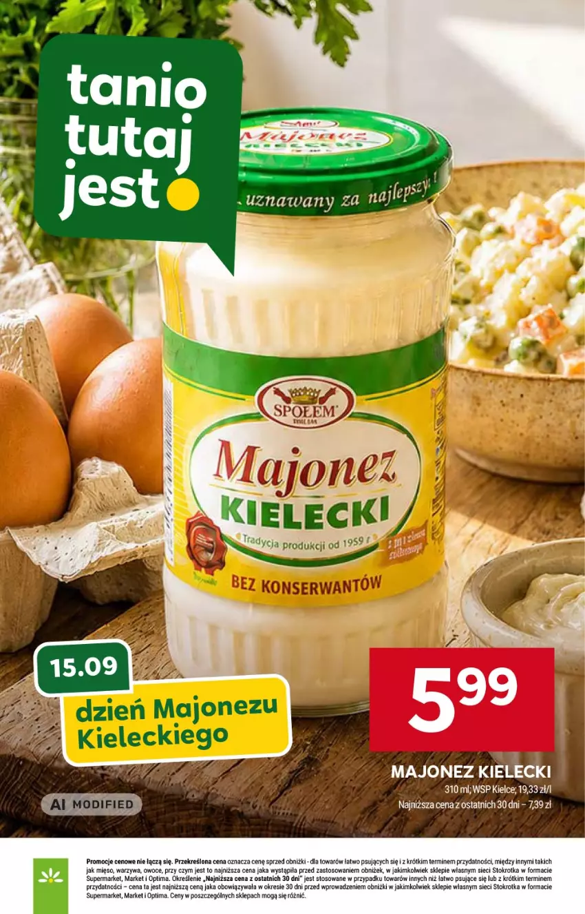 Gazetka promocyjna Stokrotka - Supermarket - ważna 10.09 do 16.09.2026 - strona 5 - produkty: Majonez, Mięso, Optima, Owoce, Warzywa