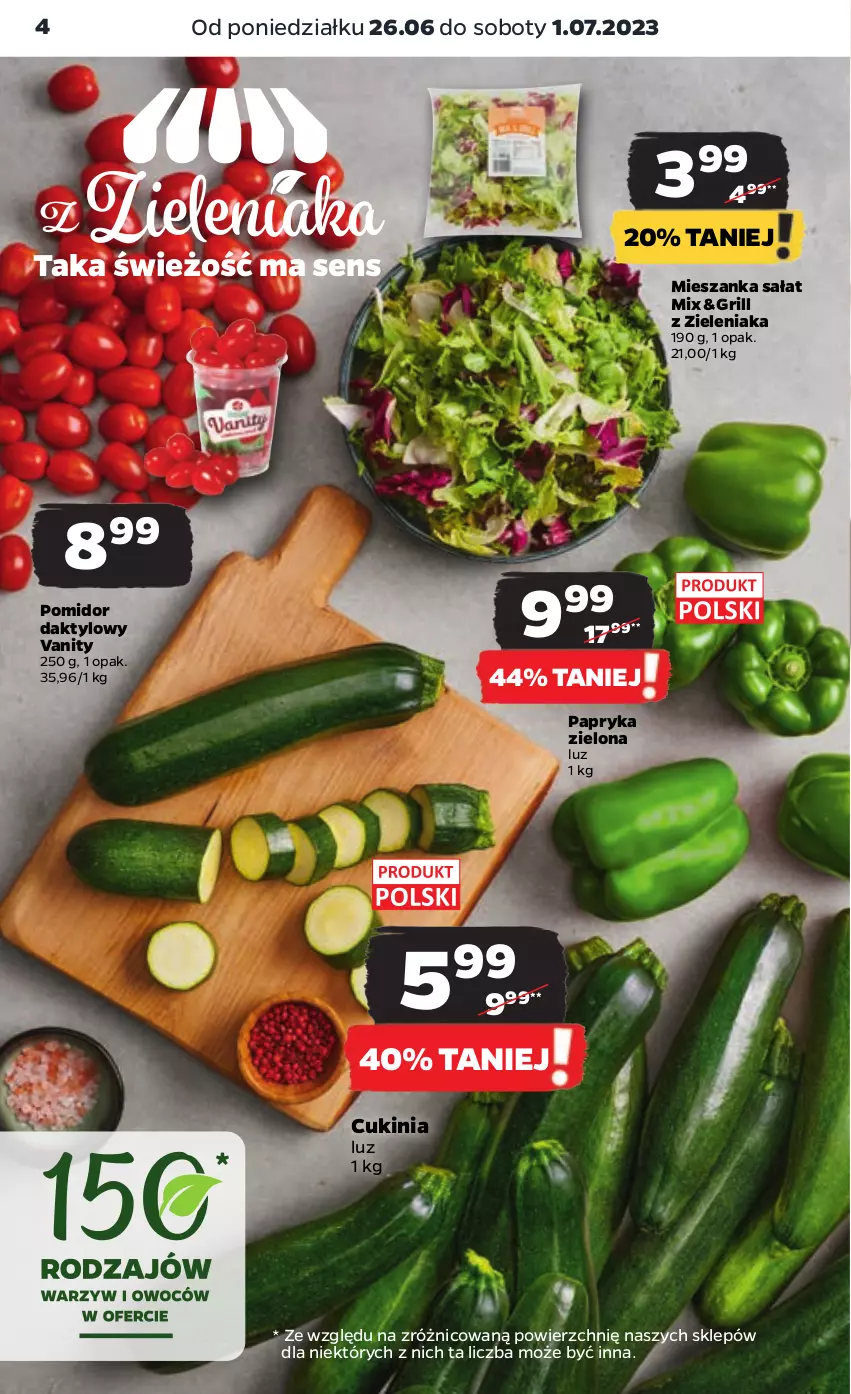 Gazetka promocyjna Netto - Artykuły spożywcze - ważna 26.06 do 01.07.2023 - strona 4 - produkty: Grill, Mieszanka sałat, Papryka, Sałat