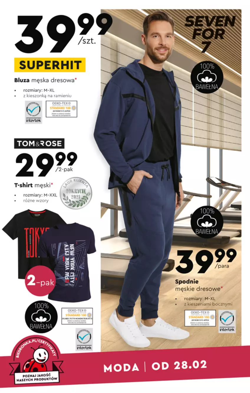 Gazetka promocyjna Biedronka - Okazje tygodnia - ważna 28.02 do 16.03.2022 - strona 8 - produkty: Bluza, Dres, Spodnie, T-shirt