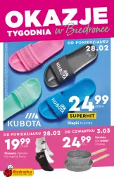 Gazetka promocyjna Biedronka - Okazje tygodnia - Gazetka - ważna od 16.03 do 16.03.2022 - strona 1 - produkty: Klapki