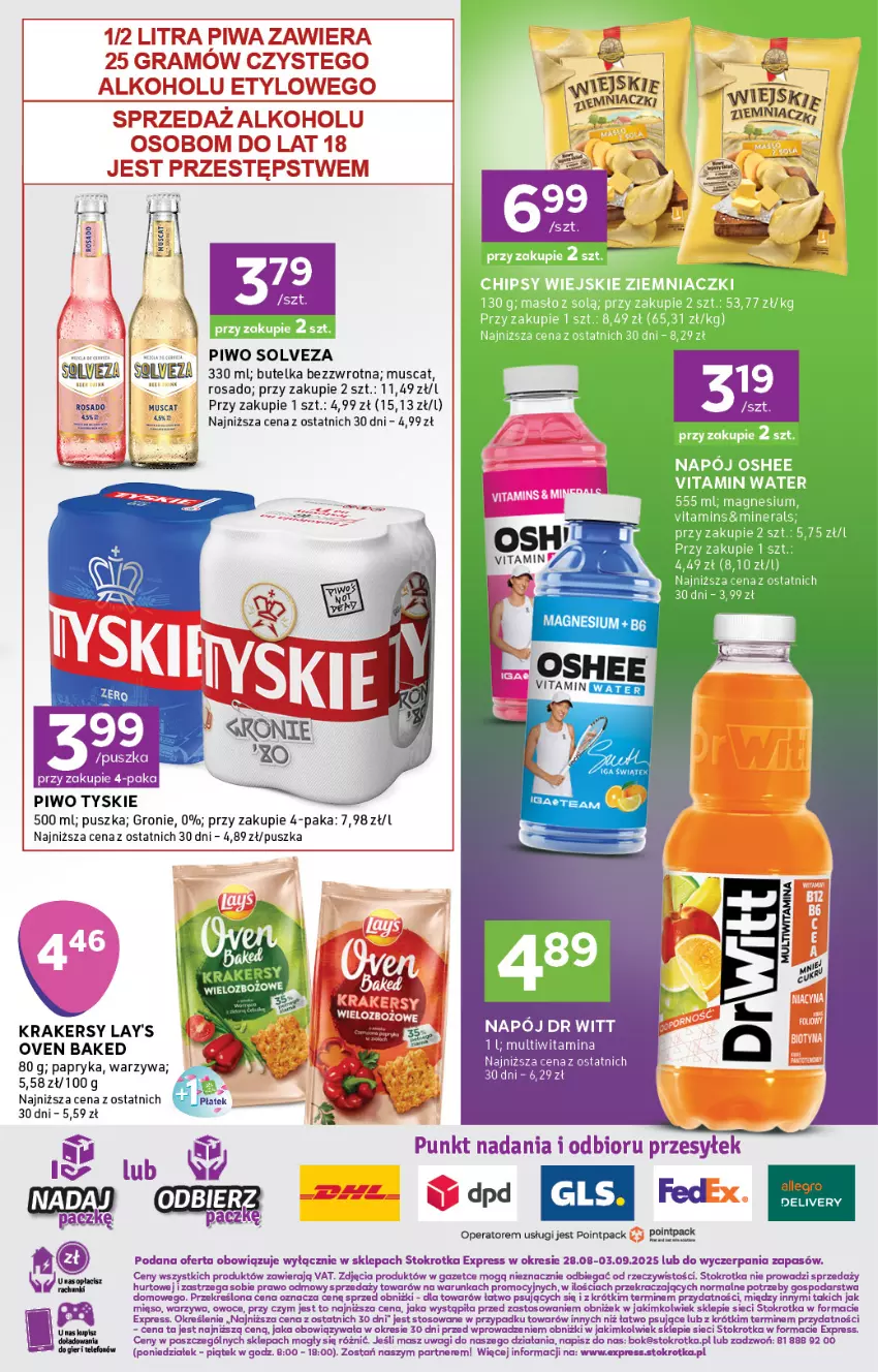 Gazetka promocyjna Stokrotka - Stokrotka Express - ważna 28.08 do 03.09.2025 - strona 5 - produkty: Gra, Krakersy, Mus, O nas, Owoce, Papryka, Piwa, Piwo, Tyskie, Wagi, Warzywa