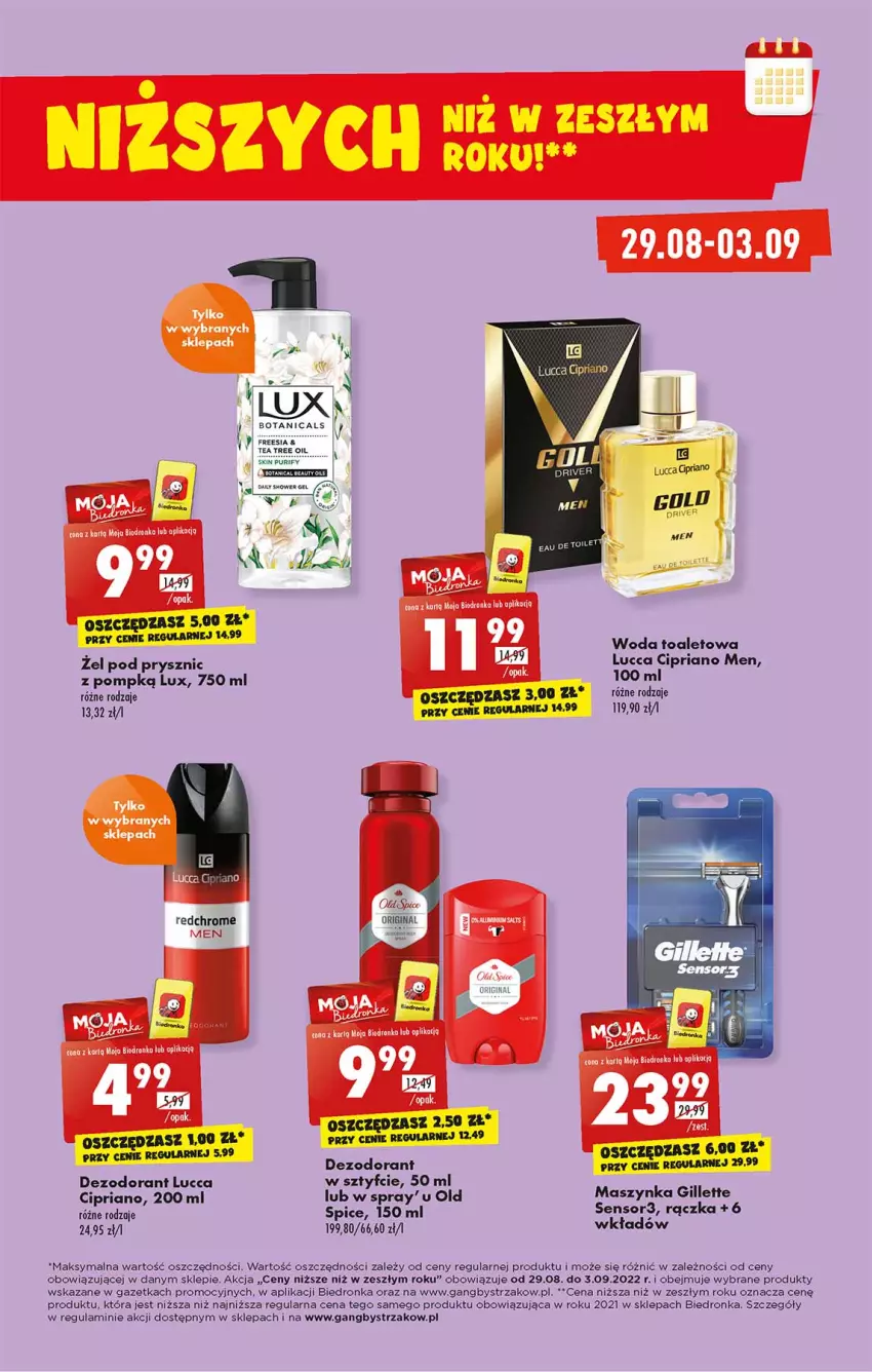 Gazetka promocyjna Biedronka - W tym tygodniu - ważna 29.08 do 03.09.2022 - strona 25 - produkty: Amica, Dezodorant, Gillette, Maszynka, Pur, Szynka, Tea tree, Woda, Woda toaletowa