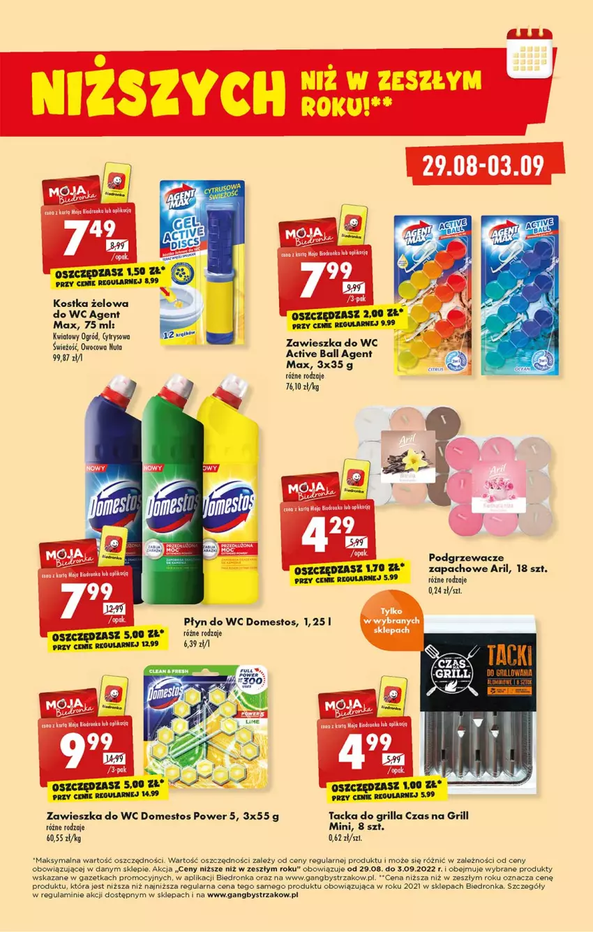 Gazetka promocyjna Biedronka - W tym tygodniu - ważna 29.08 do 03.09.2022 - strona 27 - produkty: Domestos, Grill, Koc, Ogród, Płyn do wc, Podgrzewacze, Zawieszka do wc