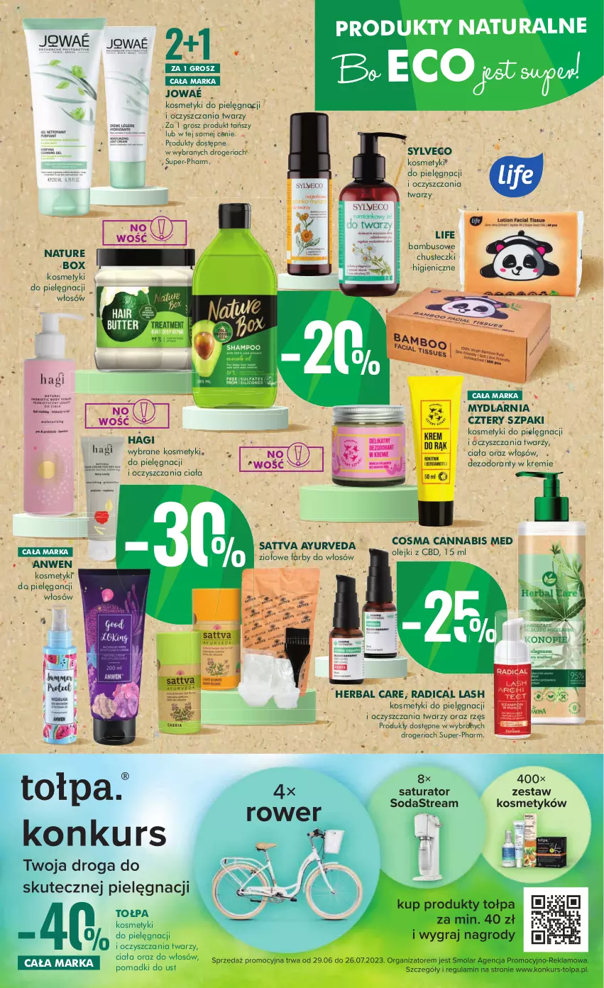 Gazetka promocyjna Super Pharm - Gazetka - ważna 13.07 do 26.07.2023 - strona 9 - produkty: Chusteczki, Dezodorant, Fa, Kosmetyki do pielęgnacji, Nature Box, Olej, Tołpa