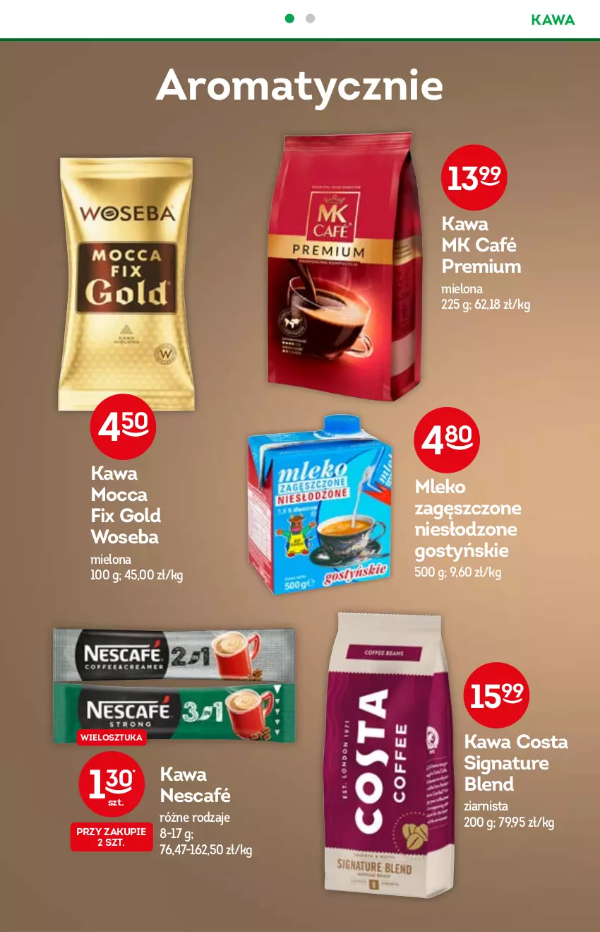 Gazetka promocyjna Żabka - ważna 03.11 do 09.11.2021 - strona 44 - produkty: Kawa, Mleko, Mleko zagęszczone, Mocca Fix Gold, Nescafé, Woseba