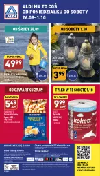 Gazetka promocyjna Aldi - Zaplanuj zakupy wcześniej - Gazetka - ważna od 01.10 do 01.10.2022 - strona 14 - produkty: Por, Papier, Orzeszki, Kurtka, O nas, Ręcznik, Znicz, Pocopiano, Biuro, Orzeszki ziemne