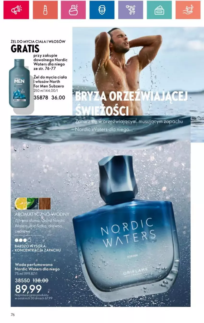 Gazetka promocyjna Oriflame - ważna 07.05 do 27.05.2024 - strona 141 - produkty: Gra, Mus, North for Men, Perfum, Woda, Woda perfumowana
