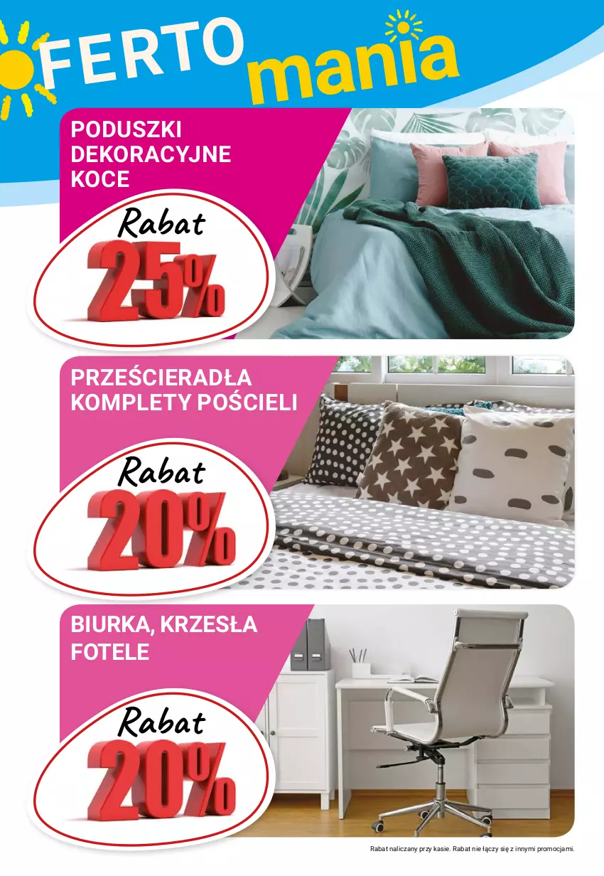 Gazetka promocyjna Bi1 - Słoneczna ofertomania - ważna 04.08 do 10.08.2021 - strona 11 - produkty: Biurka, Fotel, Koc, Pościel