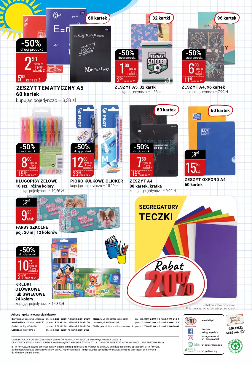 Gazetka promocyjna Bi1 - Słoneczna ofertomania - ważna 04.08 do 10.08.2021 - strona 12 - produkty: Długopis, Dres, Fa, Gra