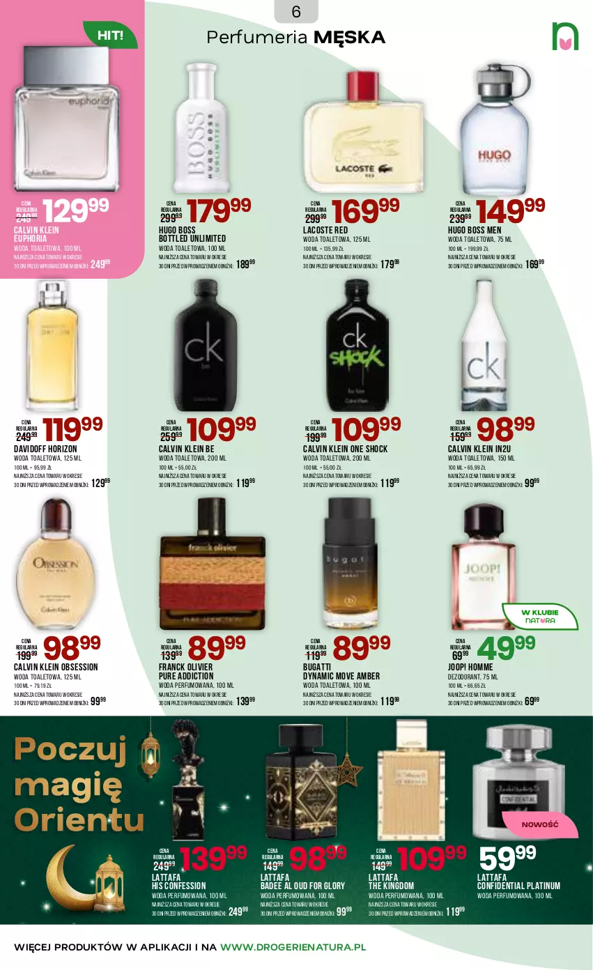 Gazetka promocyjna Drogerie Natura - Gazetka Drogerie Natura - ważna 03.06 do 16.06.2026 - strona 6 - produkty: Calvin Klein, Davidoff, Dezodorant, Fa, Hugo Boss, JOOP!, Lacoste, Perfum, Pur, SESSIO, Woda, Woda perfumowana, Woda toaletowa
