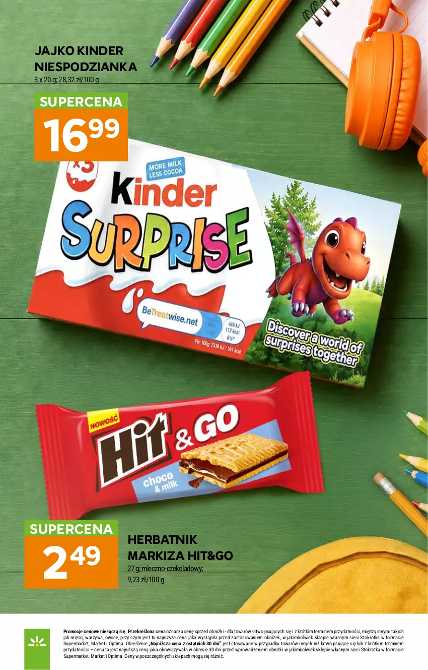 Gazetka promocyjna Stokrotka - Market - ważna 03.09 do 09.09.2026 - strona 34 - produkty: Kinder, Markiza, Mięso, Optima, Owoce, Warzywa