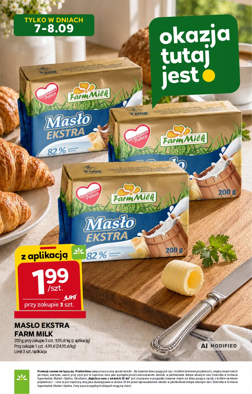 Gazetka promocyjna Stokrotka - Market - ważna 03.09 do 09.09.2026 - strona 7 - produkty: Fa, Farm Milk, Masło, Mięso, Optima, Owoce, Warzywa