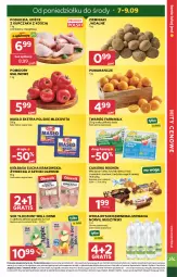 Gazetka promocyjna Stokrotka - Market - Gazetka - ważna od 09.09 do 09.09.2026 - strona 15 - produkty: Kurczak, Warzywa, Sok, Mus, Gra, Twaróg, Cukier, Ziemniaki, Mlekovita, Pomarańcze, Optima, Farm Milk, Candy, Owoce, Cukierki, Woda, Masło, Kiełbasa, Olewnik, Pomidory, Mięso, Mleko, Fa