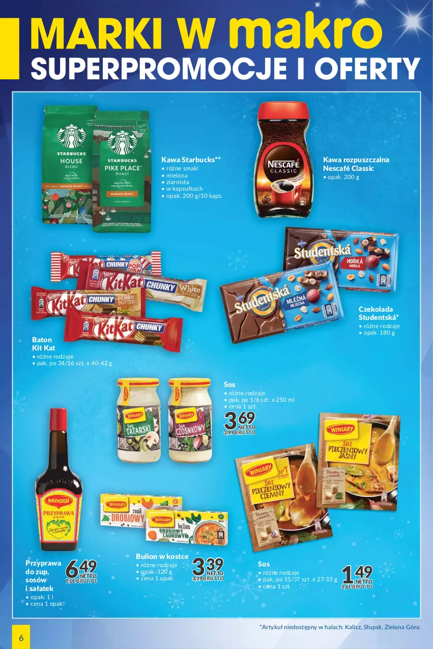 Gazetka promocyjna Makro - [Oferta specjalna] Marki w MAKRO - ważna 08.03 do 21.03.2022 - strona 6 - produkty: Baton, Bulion, Czekolada, Kawa, Kawa rozpuszczalna, Kit Kat, Lion, Nescafé, Sałat, Sos