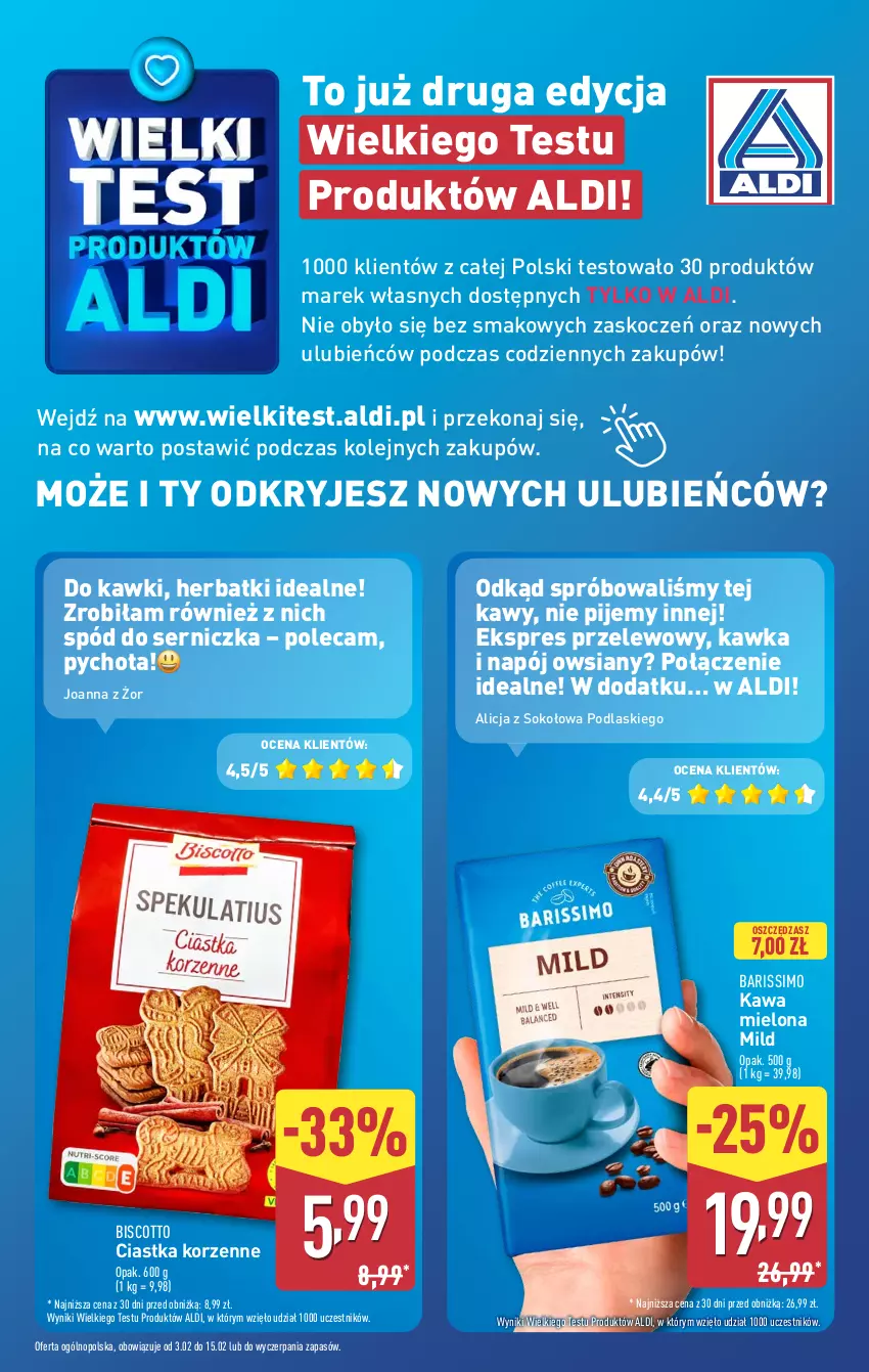 Gazetka promocyjna Aldi - Okazje na weekend - ważna 13.02 do 15.02.2025 - strona 8 - produkty: Ciastka, Ekspres przelewowy, Joanna, Kawa, Kawa mielona, Koc, Napój, Olej, Podlaski, Ser, Sok